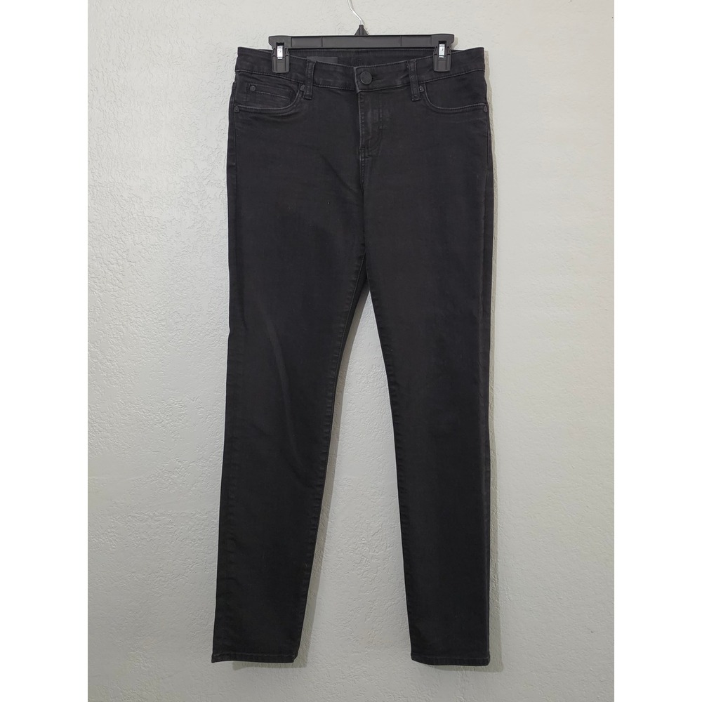 Kut from the Kloth Diana Skinny Jeans 8 Black Mid Rise Stretch Denim